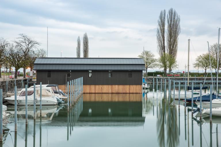 Bootshaus der Grenzwache in Arbon Südwest-Ansicht