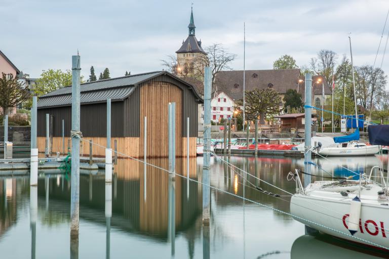 Bootshaus der Grenzwache in Arbon Süd-Ansicht